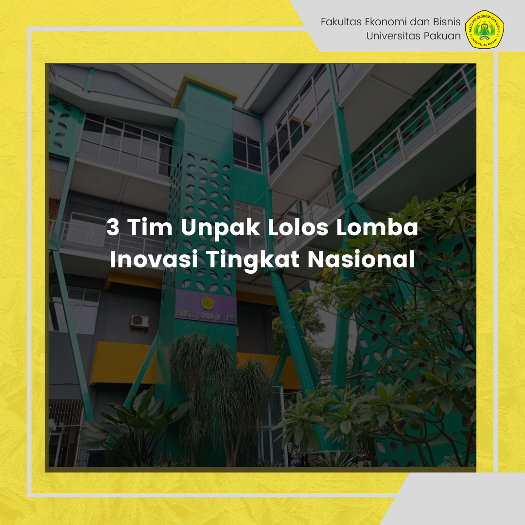 3 Tim Unpak Lolos Lomba Inovasi Tingkat Nasional