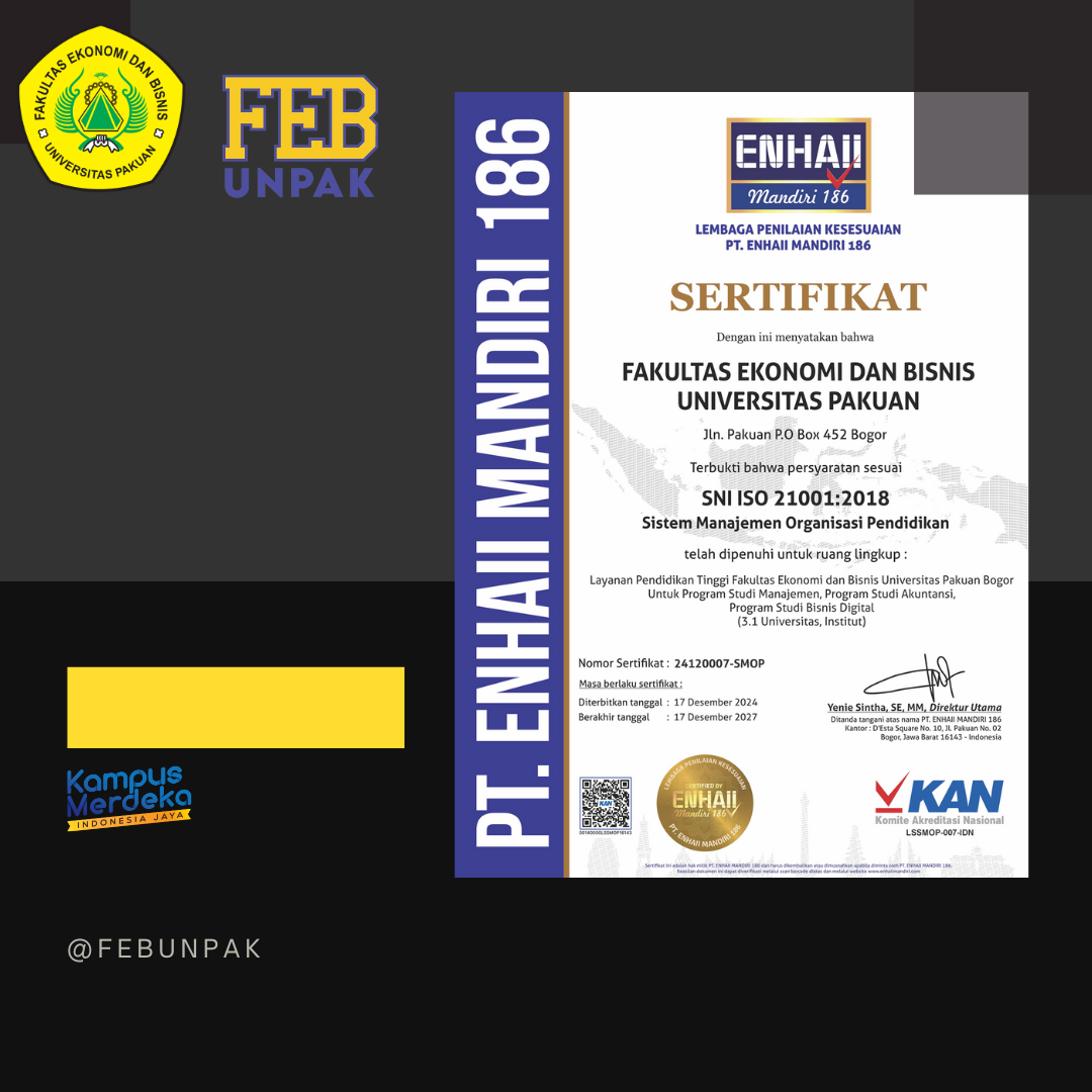 FEB-UNPAK sudah ISO 21001:2018