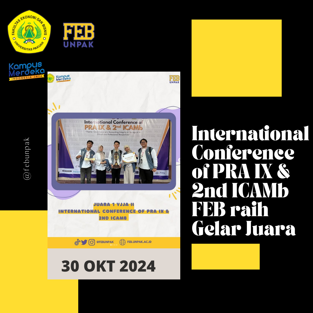 International Conference of PRA IX &amp; 2nd ICAMb FEB raih Gelar Juara