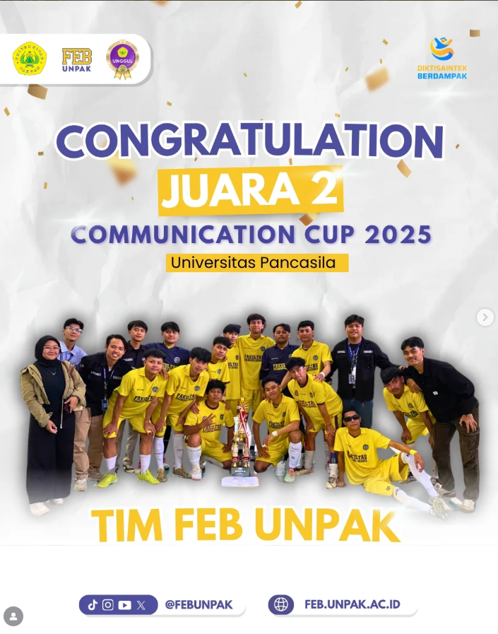Kontingen Futsal FEB-Unpak yang telah berhasil meraih Posisi Runner Up